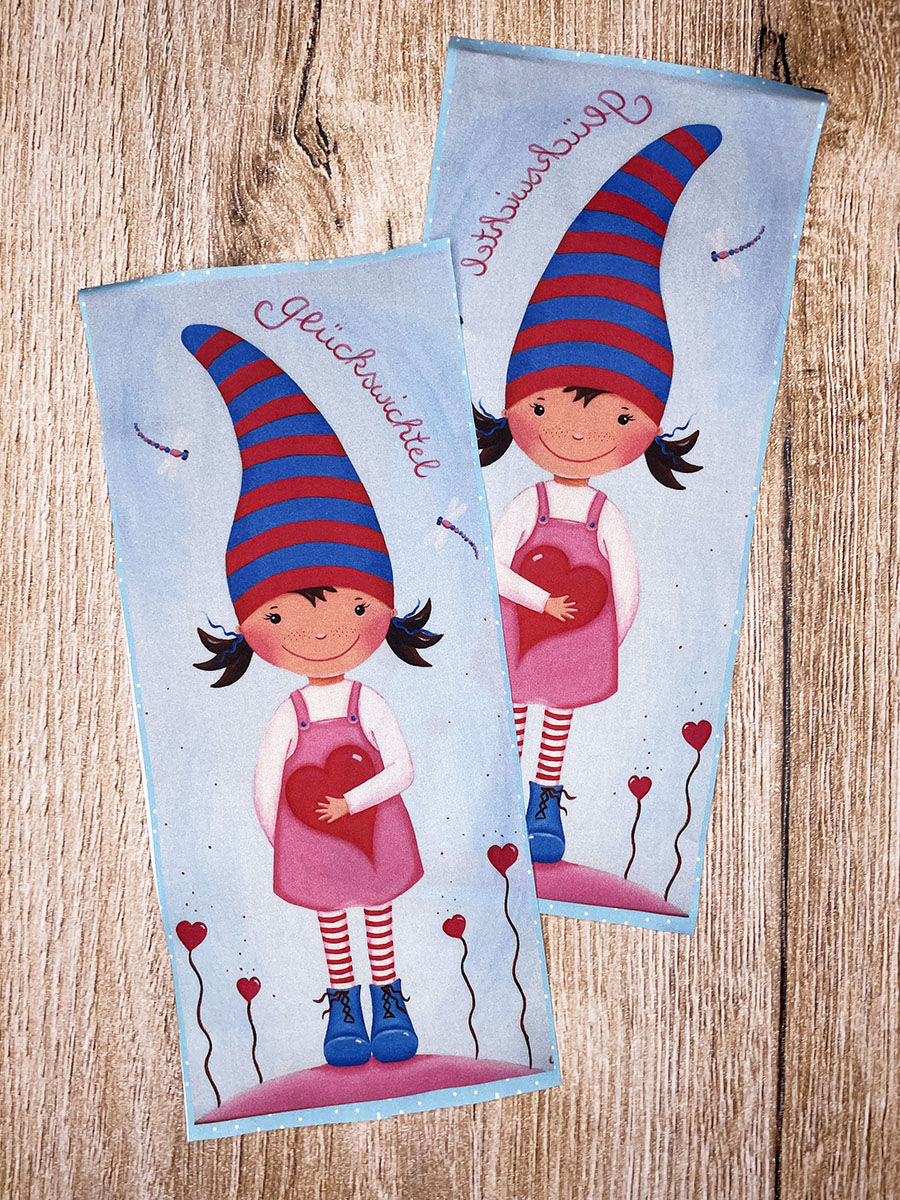 Wichtel Wichtelstoff, Applikation mit Wichtel Wichtelfabrik Christine Zierer