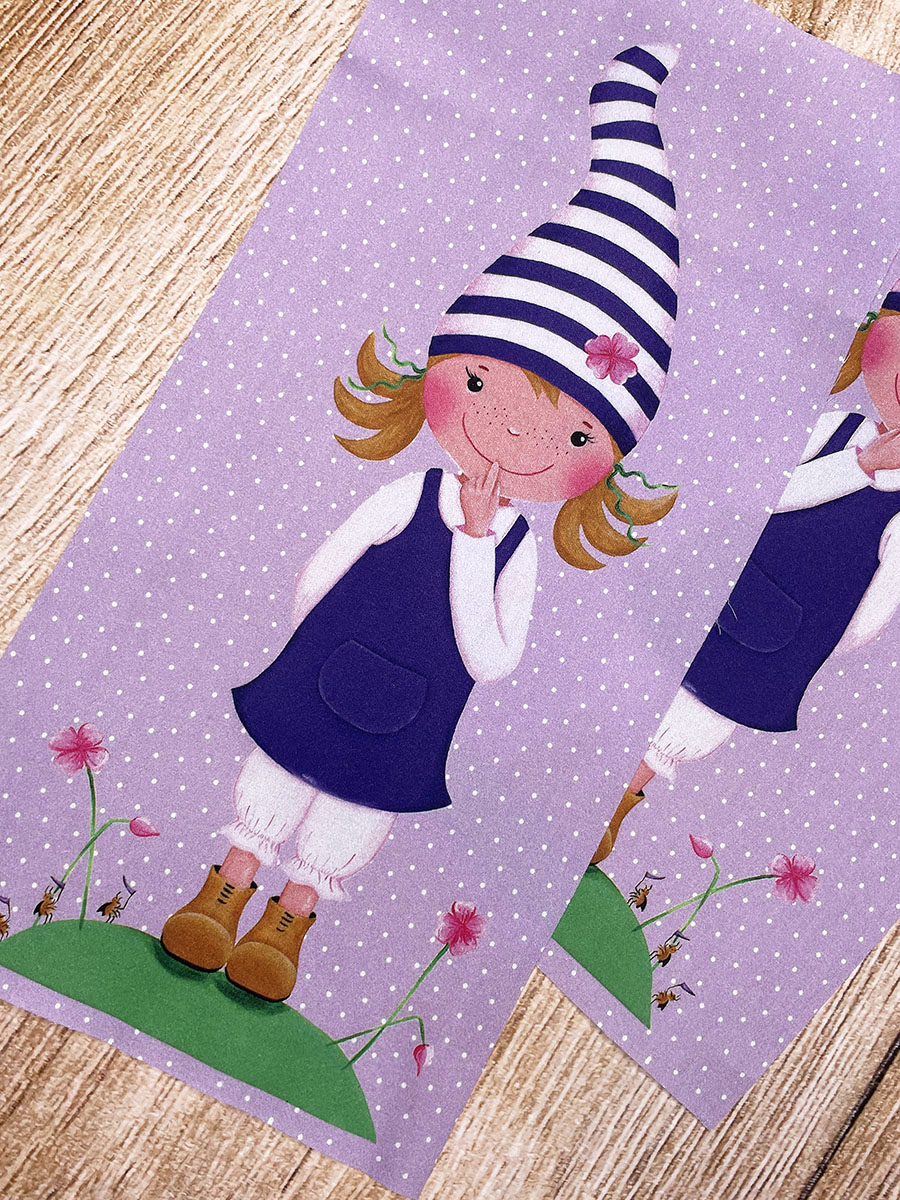 Wichtel Wichtelstoff, Applikation mit Wichtel Wichtelfabrik Christine Zierer