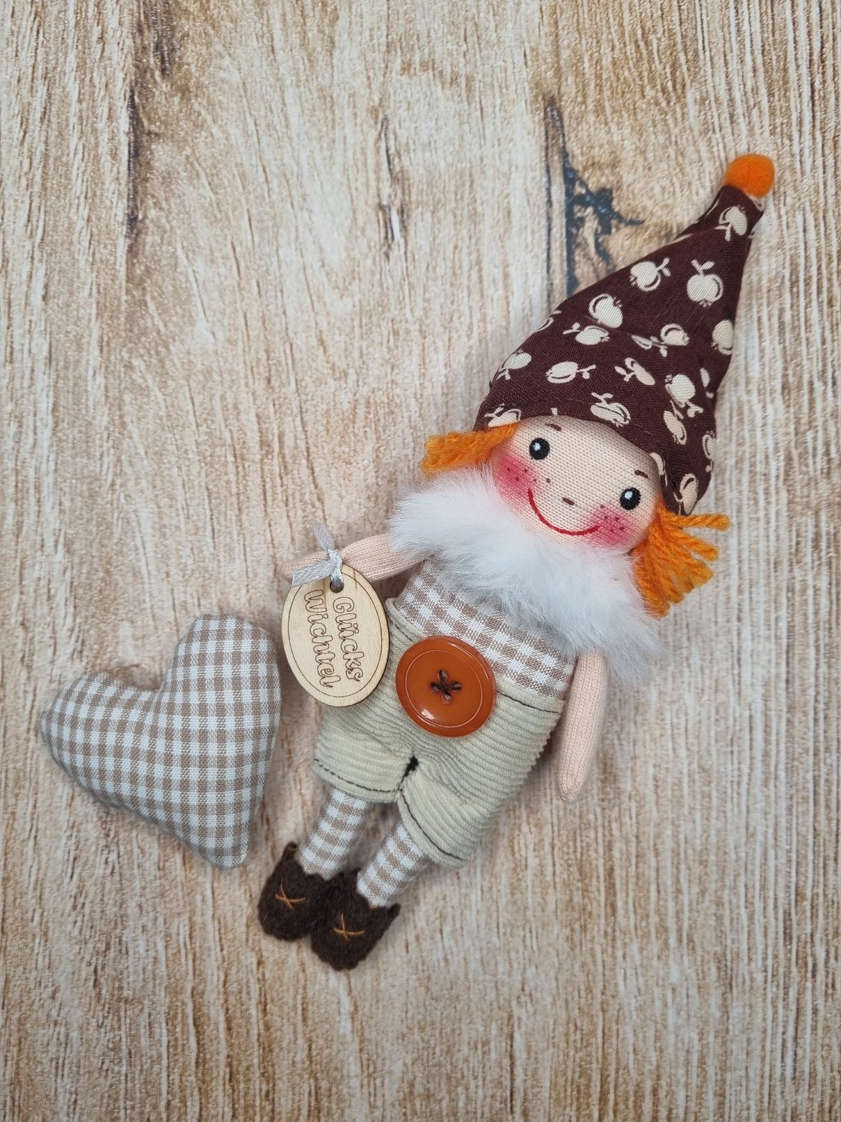 Mini Glückswichtel Upcycling/Vintage – Bild 4