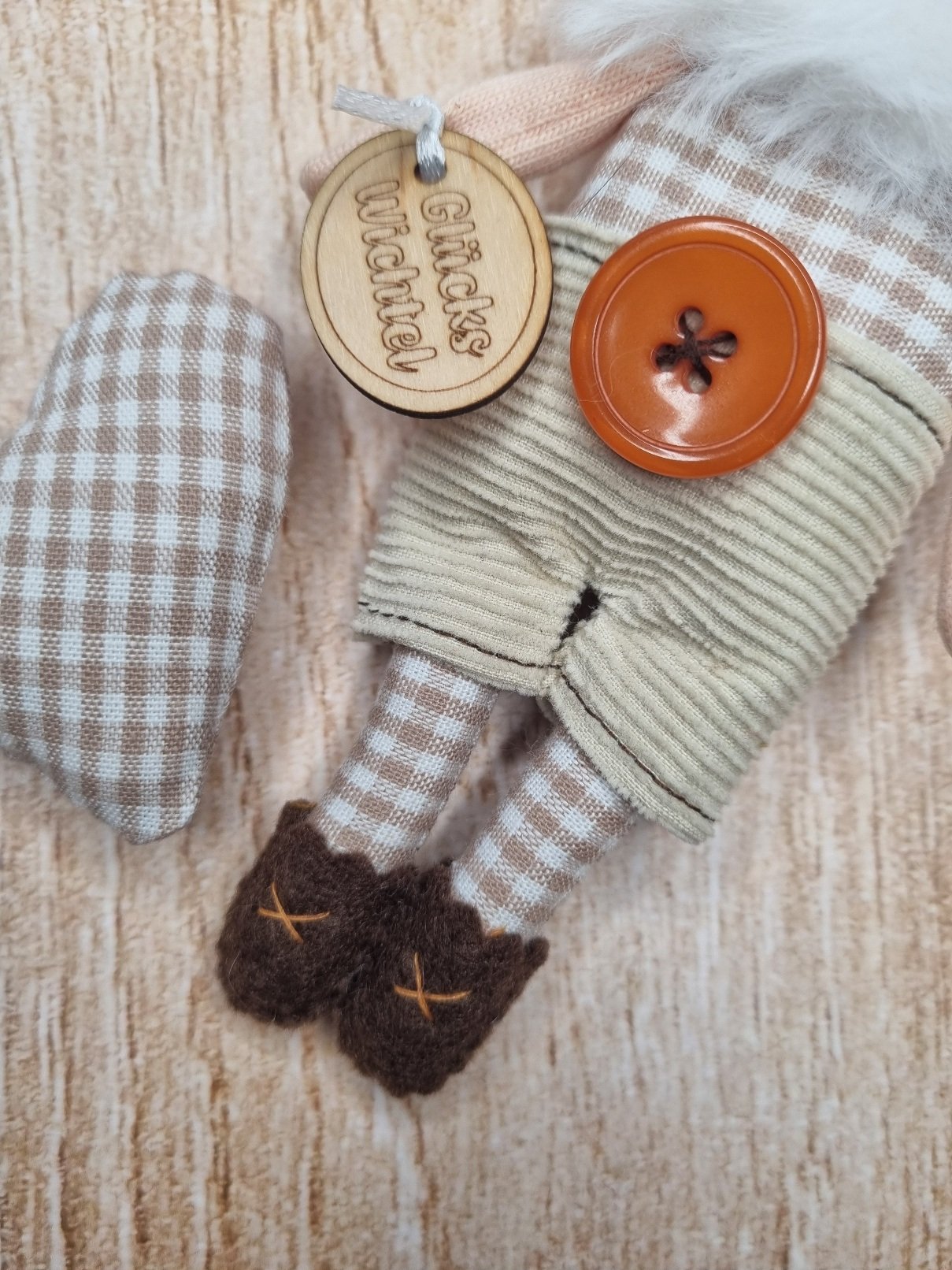 Mini Glückswichtel Upcycling/Vintage – Bild 2