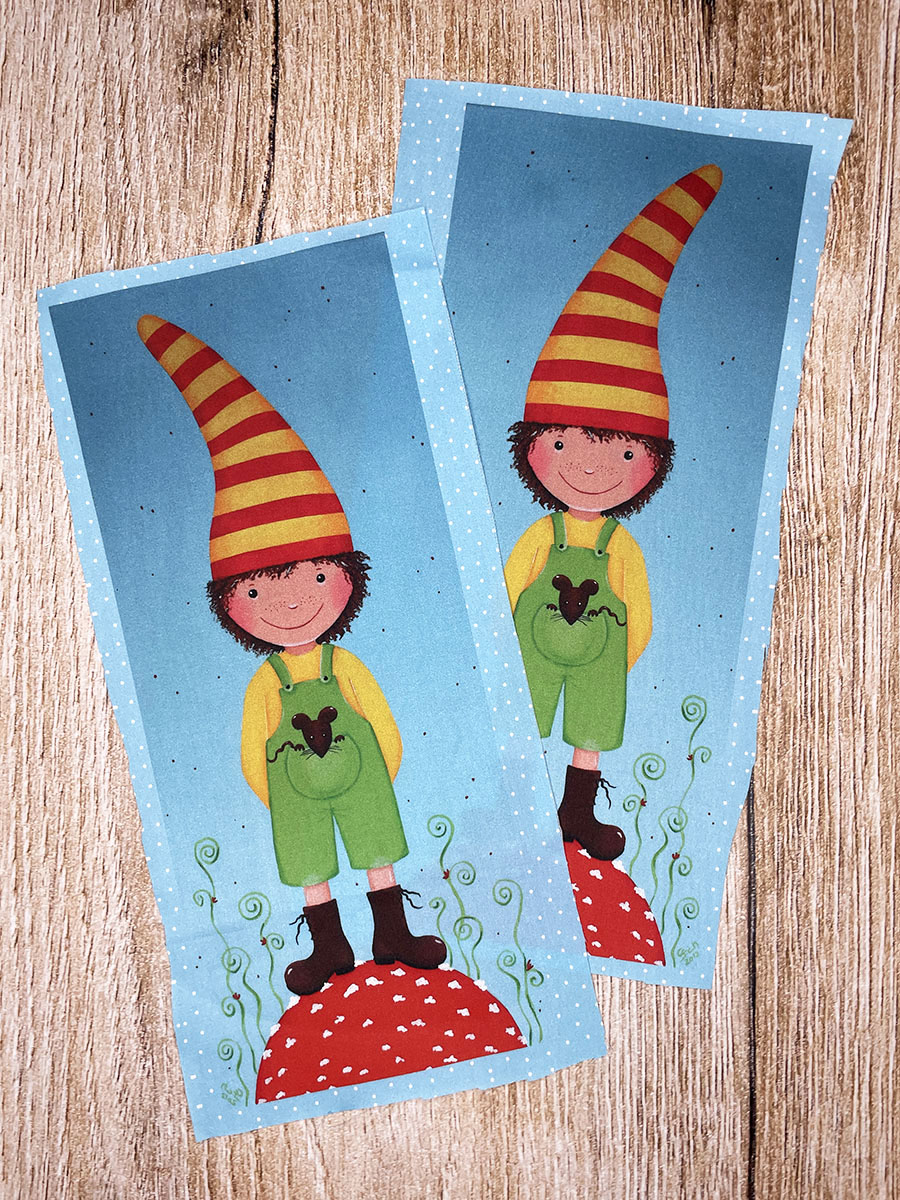 Wichtel Wichtelstoff, Applikation mit Wichtel Wichtelfabrik Christine Zierer