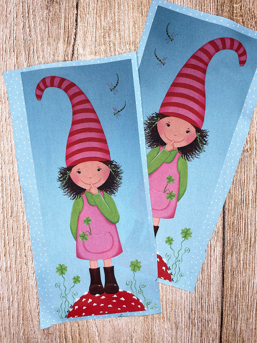 Wichtel Wichtelstoff, Applikation mit Wichtel Wichtelfabrik Christine Zierer