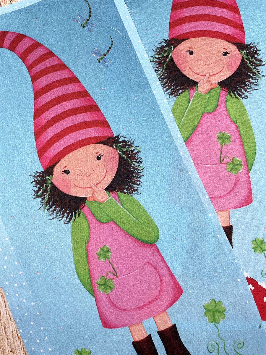 Wichtel Wichtelstoff, Applikation mit Wichtel Wichtelfabrik Christine Zierer