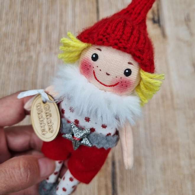 Mini Wichtel rot-weiß