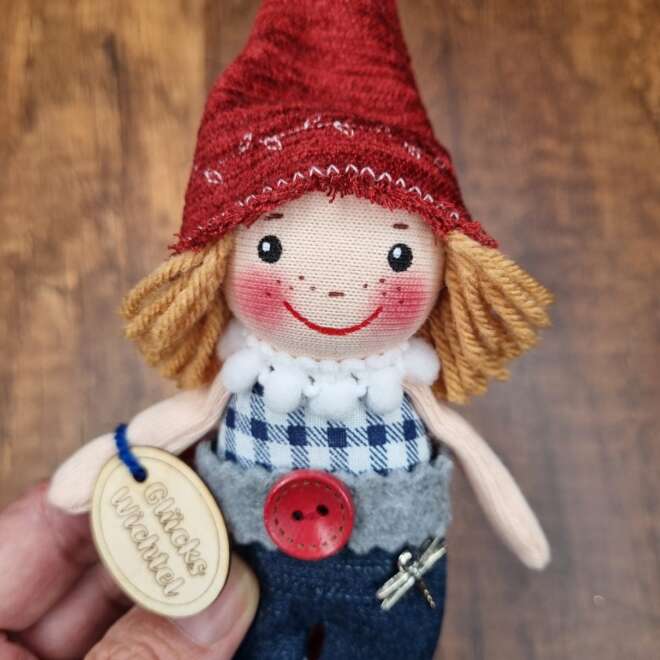 Mini Wichtel rot-blau