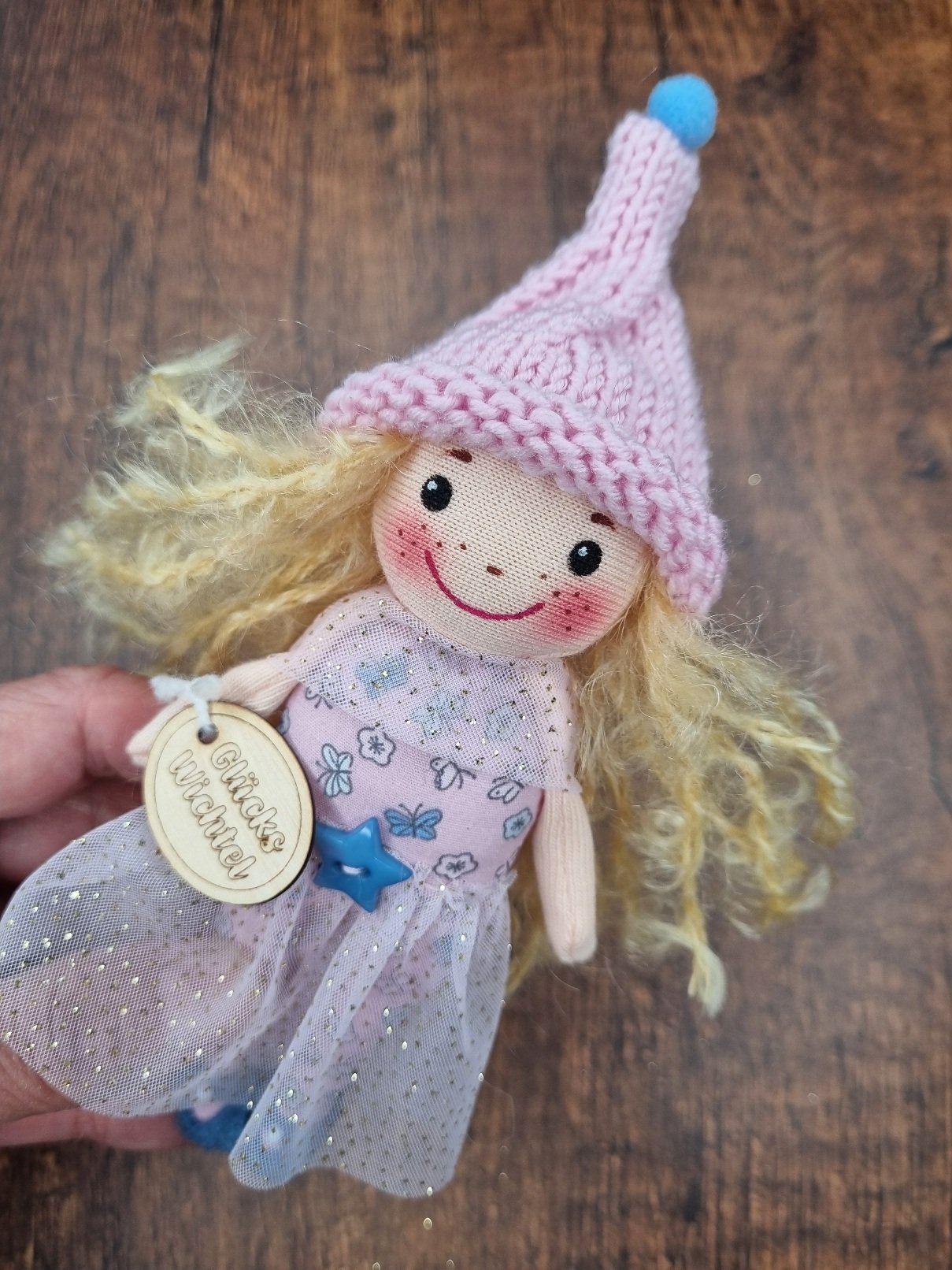 Mini Wichteline rosa-glitzer