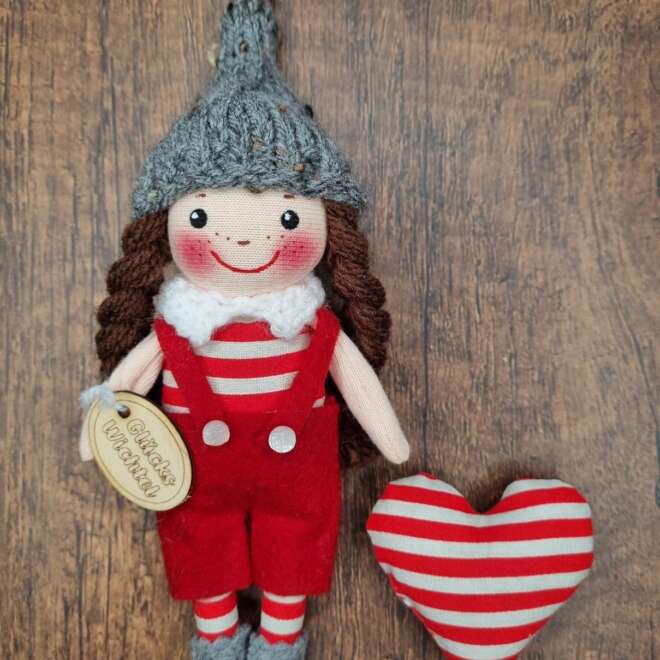 Mini Wichteline rot-grau