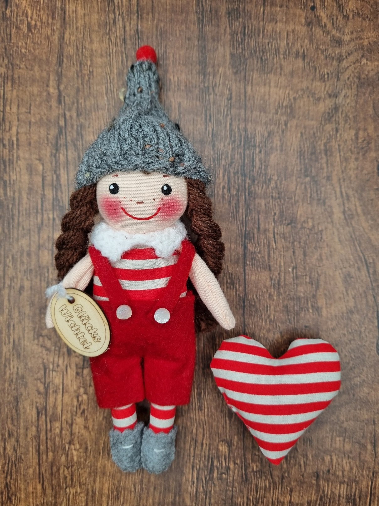 Mini Wichteline rot-grau