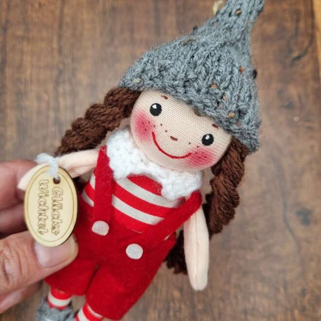 Mini Wichteline rot-grau