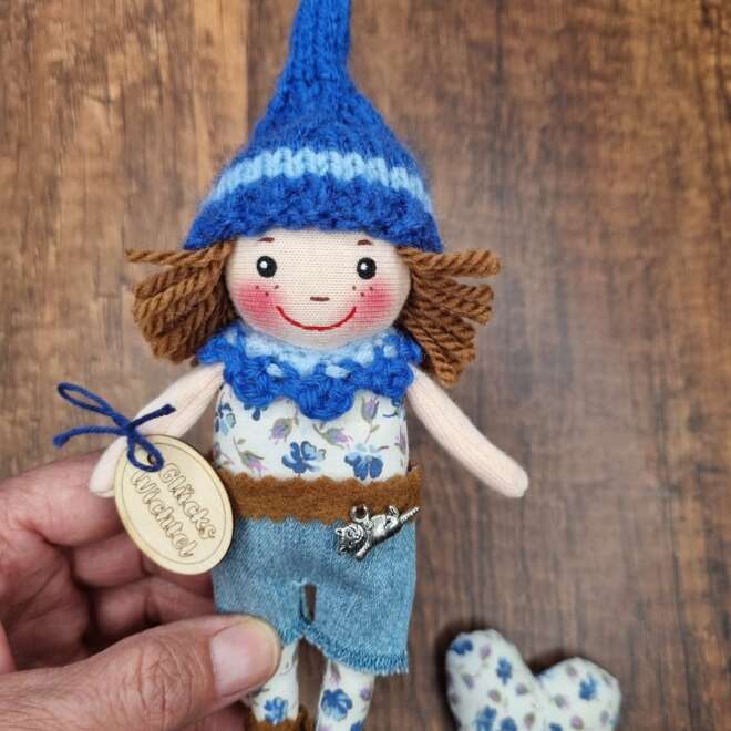 Mini Wichtel blaubraun