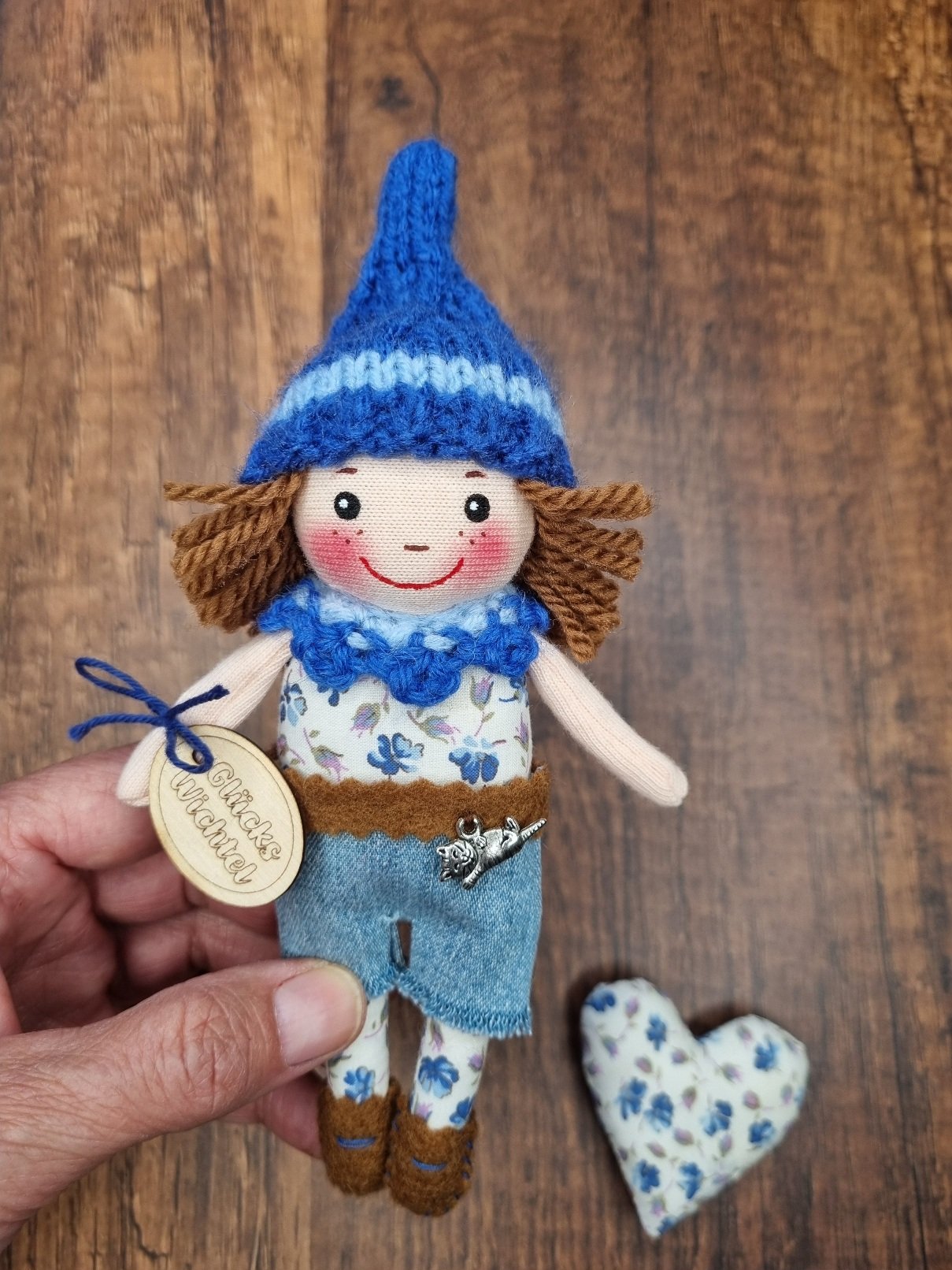 Mini Wichtel blaubraun