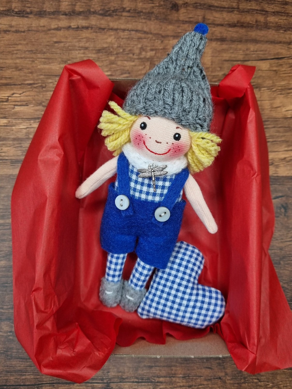 Mini Wichtel blau-grau – Bild 5