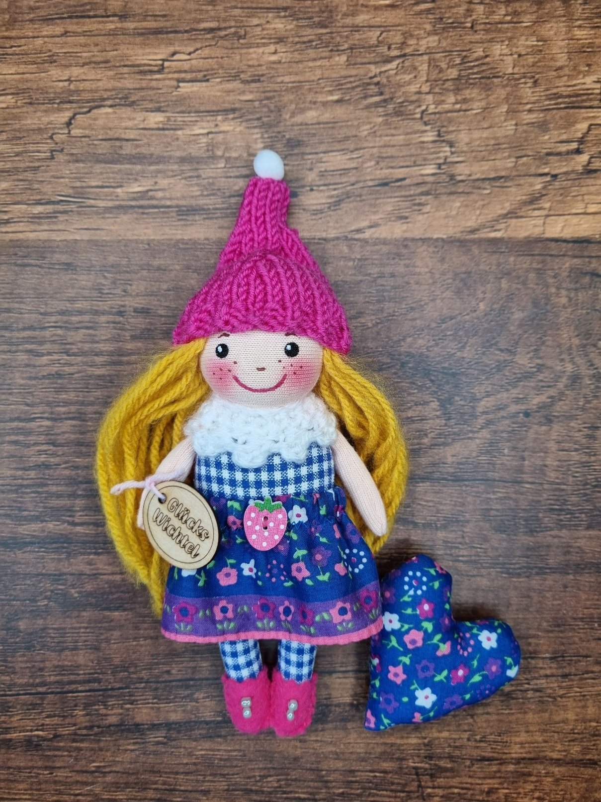 Mini Wichtel pink-blau – Bild 2