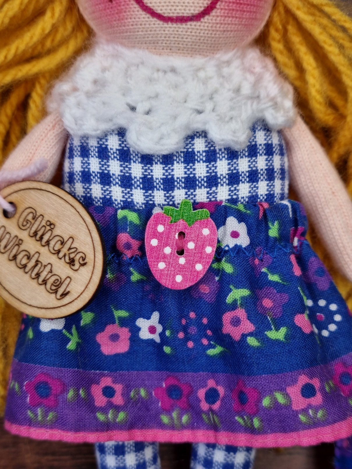 Mini Wichtel pink-blau – Bild 3