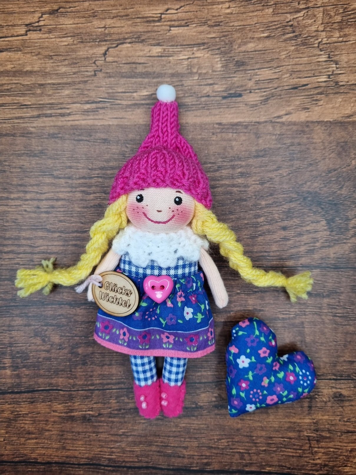 Mini Wichtel pink-blau – Bild 4