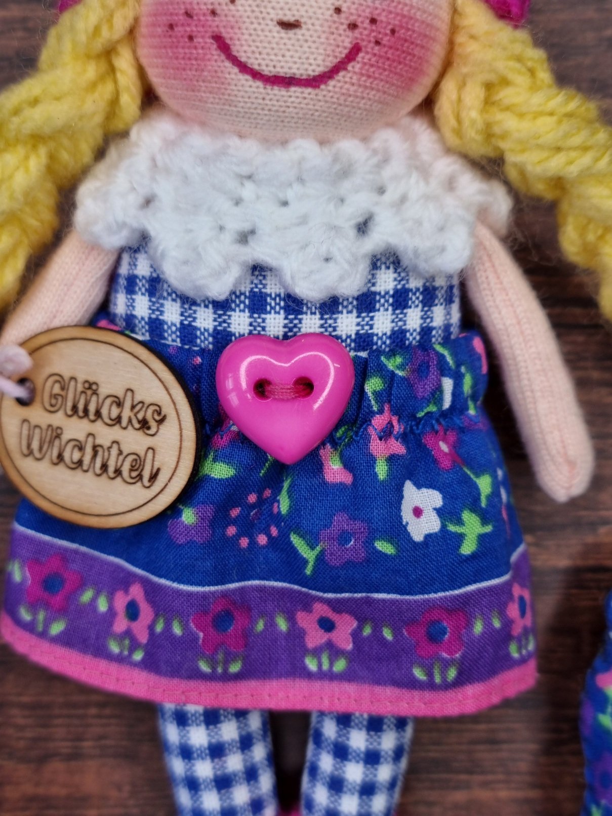 Mini Wichtel pink-blau – Bild 2