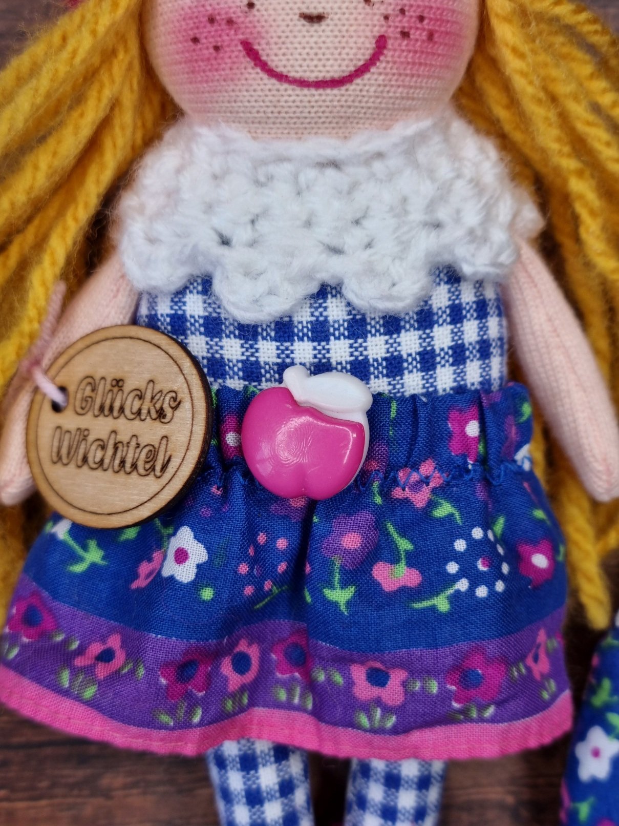 Mini Wichtel pink-blau – Bild 3