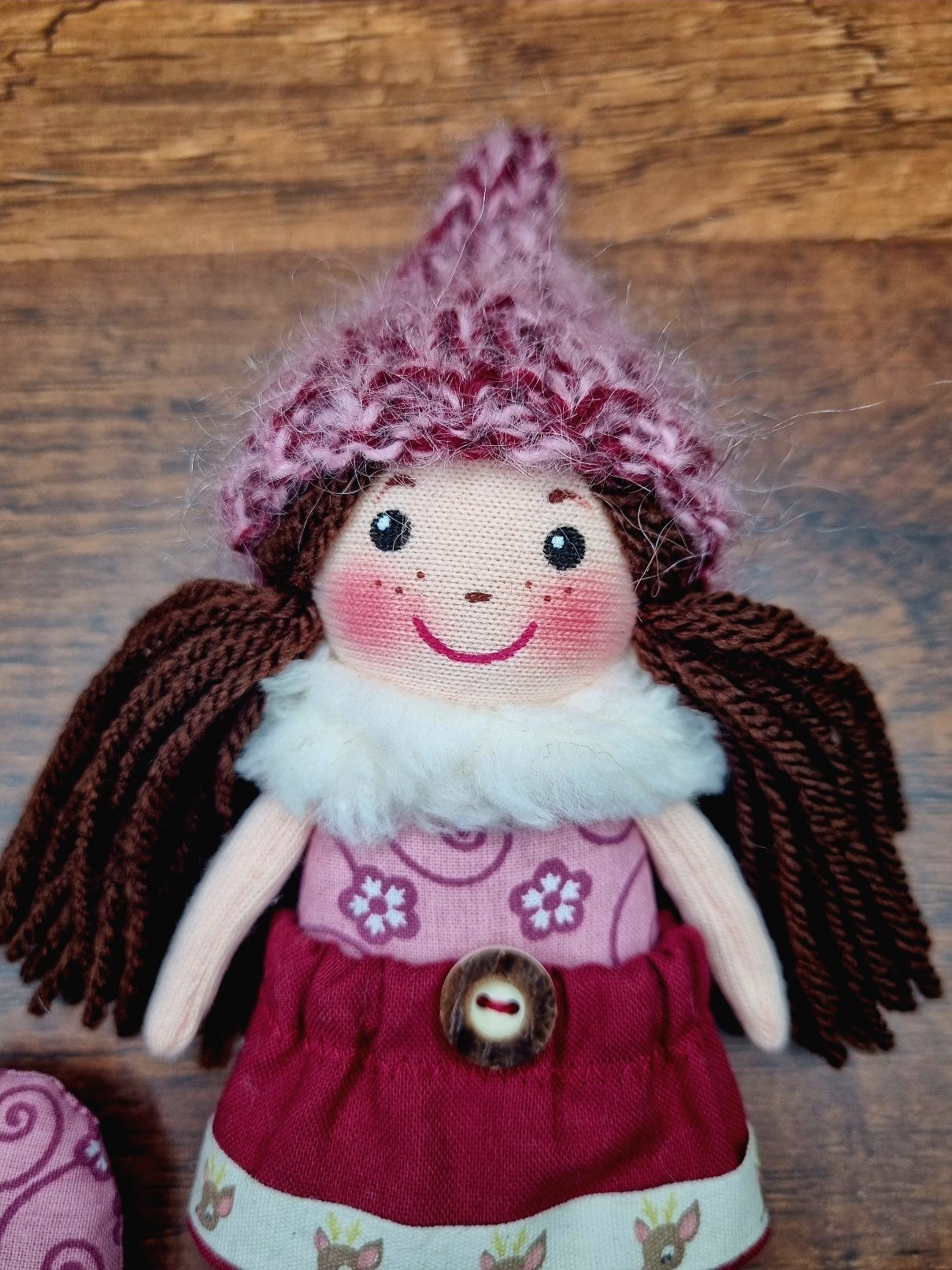 Mini Wichtel rosa-bordeaux – Bild 4