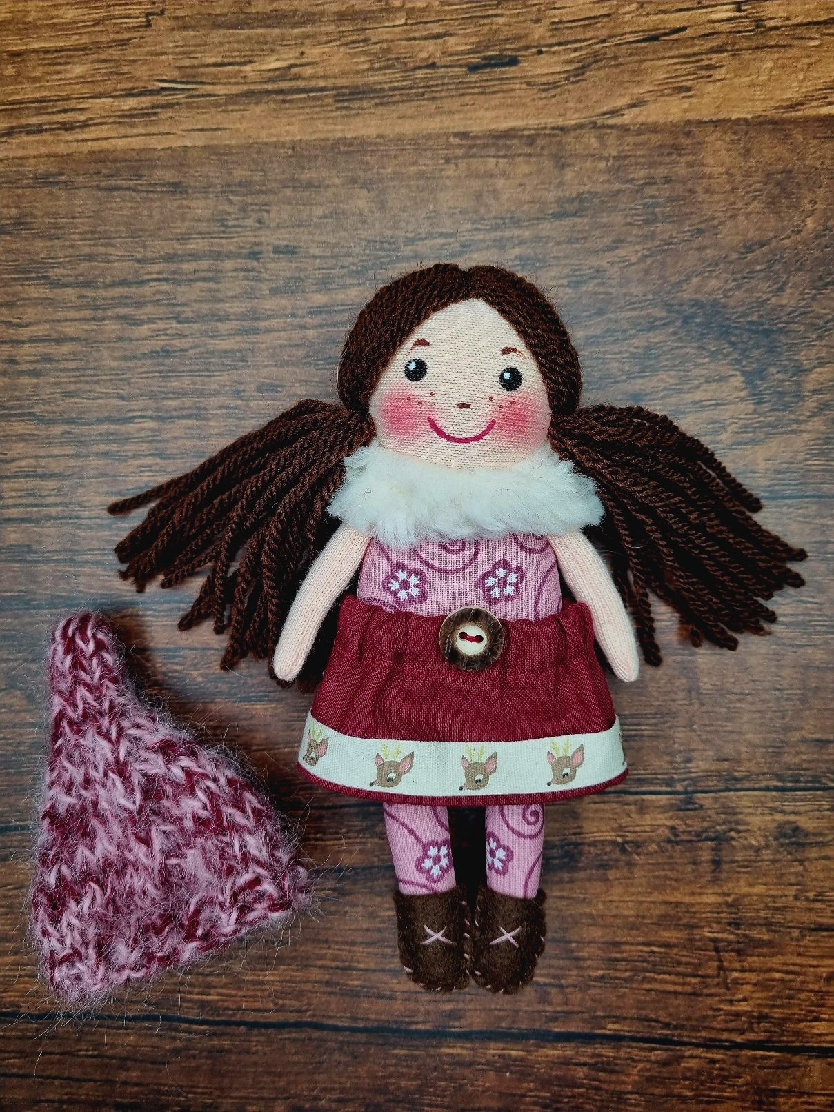 Mini Wichtel rosa-bordeaux – Bild 5